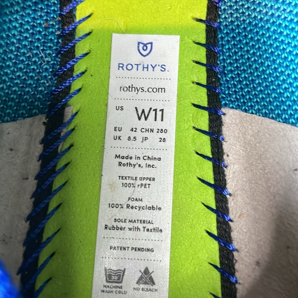 Rothy's Bright Blue Knit Slip-On Flats - Picture 6 of 8